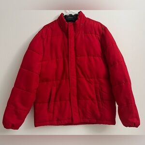St. John's Bay Vibrant Red Puffer Jacket size L